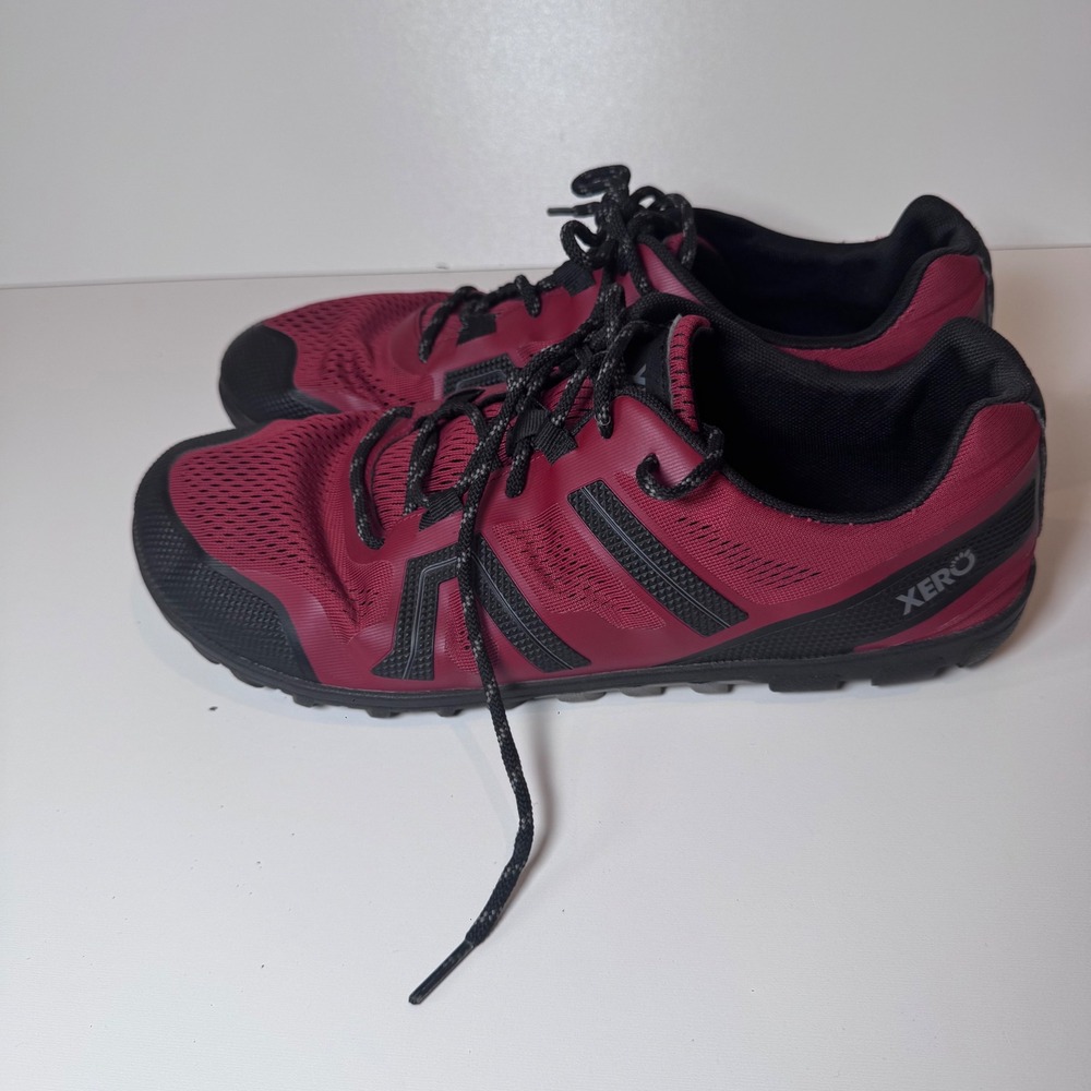 Xero Shoes Mesa Trail Men's Barefoot Trail Runner Red Black US‎ 11.5 Zero Drop